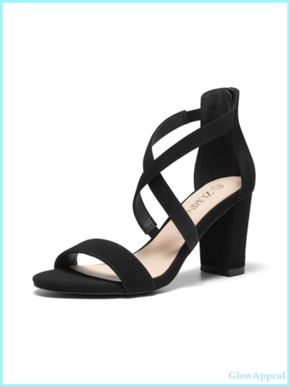 Faux Leather Strappy Block Heel Chunky High Heeled Sandals Dress Shoes